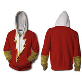 Shazam! Cosplay Chaqueta Sudadera con Capucha Impresa 3D Hombres Mujeres Casual Sudadera De Calle