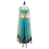 Película Aladdin Naomi Scott Princess Jasmine Peacock Cosplay Halloween Disfraz Fiesta Conjunto Carnaval Per.