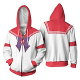 Anime Sailor Moon Hino Rei Sudadera Cosplay Navidad Fiesta 3D Impreso chaqueta con cremallera Casual