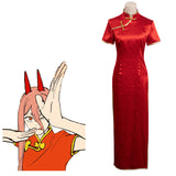 Anime Chainsaw Man - Power Cheongsam Cosplay Disfraz Traje Vestido Qi Pao Halloween Fiesta