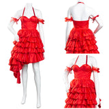 Película The Suicide Squad 2021 Harley Quinn Cosplay Halloween Vestido Roja Fiesta Carnaval Disfraz Per.