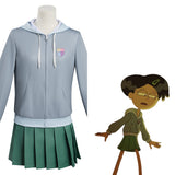 Series de Televisión Amphibia Marcy Wu Cosplay Navidad Uniforme Disfraz Falda Vestido Carnaval Traje Per.