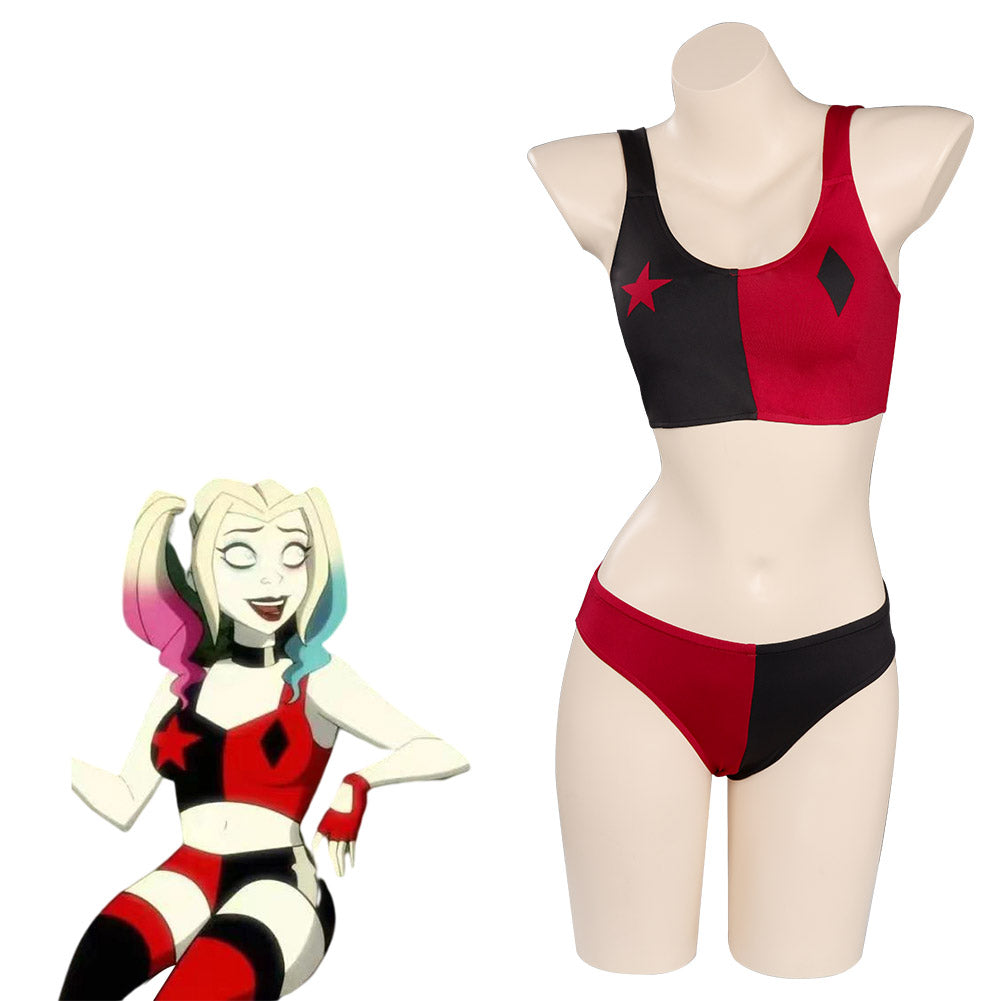 Película Harley Quinn Cosplay Fiesta Disfraz Traje de Baño –  DisfrazdeDiadeBrujas.es