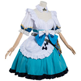 Juego Genshin Impact Barbara Mucama Cosplay Navidad Falda Vestido Carnaval Traje Per.