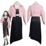 Anime Demon Slayer Kamado Nezuko Cosplay Disfraz Navidad Carnaval Fiesta Falda Conjunto Traje