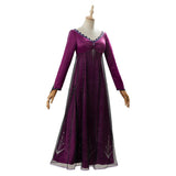 Película Frozen 2 Elsa para Adulto Falda Morado Precioso Cosplay Disfraz Halloween Carnaval Traje