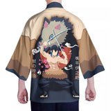 Anime Demon Slayer Kimetsu no Yaiba Hashibira Inosuke Capa Cosplay Disfraz Halloween Carnaval Traje 3D Impreso