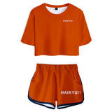 Haikyuu!! Cosplay Top y Pantalones Ropa Casual de Verano 2 Piezas para Femenino