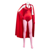 Series de TV WandaVision Scarlet Witch Wanda Maximoff Mono Capa Cosplay Disfraz Halloween Fiesta Conjunto Carnaval Per.