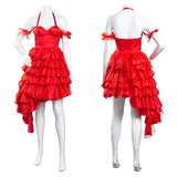 Película The Suicide Squad 2021 Harley Quinn Cosplay Halloween Vestido Roja Fiesta Carnaval Disfraz Per.