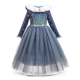 Película Frozen Elsa Niños Cosplay Disfraz Traje Princesa Vestido Fiesta Navidad Halloween