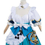 Juego Genshin Impact Barbara Mucama Cosplay Navidad Falda Vestido Carnaval Traje Per.