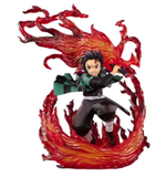 Anime Demon slayer Kimetsu no Yaiba Kamado Tanjirou Hinokami Kagura juquete Accesorio Modelo de estatuilla de figura de acción llamas