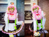 Anime Demon Slayer Kanroji Mitsuri Maid  Cosplay Disfraz