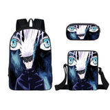 Anime Jujutsu Kaisen Guerra de Hechiceros 3pcs Conjunto de mochila - Mochila para portátil + Bolso bandolera + Estuche para lápices Mochila escolar - Mochila de viaje