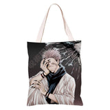 Anime Jujutsu Kaisen Guerra de Hechiceros Ryomen Sukuna Bolsa de Arpillera de Viaje de Compras Reutilizable Plegable