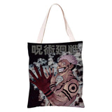 Anime Jujutsu Kaisen Guerra de Hechiceros Ryomen Sukuna Bolsa de Arpillera de Viaje de Compras Reutilizable Plegable