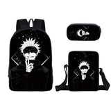 Anime Jujutsu Kaisen Guerra de Hechiceros 3pcs Conjunto de mochila - Mochila para portátil + Bolso bandolera + Estuche para lápices Mochila escolar - Mochila de viaje