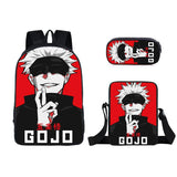 Anime Jujutsu Kaisen Guerra de Hechiceros 3pcs Conjunto de mochila - Mochila para portátil + Bolso bandolera + Estuche para lápices Mochila escolar - Mochila de viaje