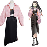 Anime Demon Slayer Kamado Nezuko Cosplay Disfraz Navidad Carnaval Fiesta Falda Conjunto Traje