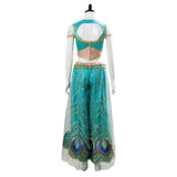 Película Aladdin Naomi Scott Princess Jasmine Peacock Cosplay Halloween Disfraz Fiesta Conjunto Carnaval Per.