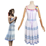 Juego Final Fantasy 7 Crisis Core Aerith Gainsborough Cosplay Disfraz Traje Vestido Halloween Carnaval