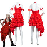 Película The Suicide Squad 2021 Harley Quinn Cosplay Halloween Vestido Roja Fiesta Carnaval Disfraz Per.