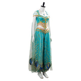 Película Aladdin Naomi Scott Princess Jasmine Peacock Cosplay Halloween Disfraz Fiesta Conjunto Carnaval Per.