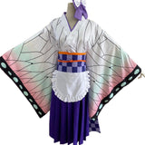 Anime Demon Slayer: Kimetsu no Yaiba Kochou Shinobu Kimono Maid Cosplay Disfraz