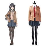 Anime Rascal Does Not Dream of a Dreaming Girl-Azusagawa Sakuta/Sakurajima Mai Uniforme Cosplay Disfraz Halloween Carnaval Traje