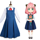 Anime SPY×FAMILY Anya Forger Cosplay Navidad Disfraz Traje Vestido Falda