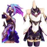 Juego League of Legends - Akali - Star Guardian Cosplay Disfraz Traje Vestido Falda Halloween Carnaval