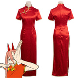 Anime Chainsaw Man - Power Cheongsam Cosplay Disfraz Traje Vestido Qi Pao Halloween Fiesta