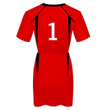 Haikyuu!! Kuroo Tetsurou Cosplay Vestido de Manga Corta para Verano Cosplay Disfraz