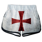 Knights Templar Caballeros Templarios Cosplay Top y Pantalones Ropa Casual de Verano 2 Piezas para Femenino