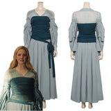 Película The Lord of the Rings: The Rings of Power 1 Galadriel Cosplay Disfraz Traje Vestido Halloween Carnaval