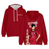 Haikyuu!! Sudadera con Impreso de Kuroo Tetsurou Cosplay Sudadera con Capucha Unisex