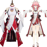 Juego Genshin Impact - Yae Miko Cosplay Halloween Disfraz Falda Vestido Carnaval Traje Per.